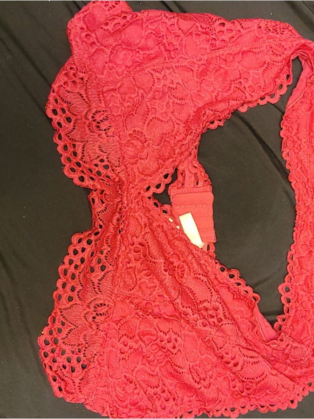 Pink Lace Bralette with Floral Detail - Women Intimates & Sleepwear